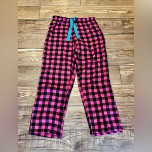Pink and Black Checkered Pajama Pants